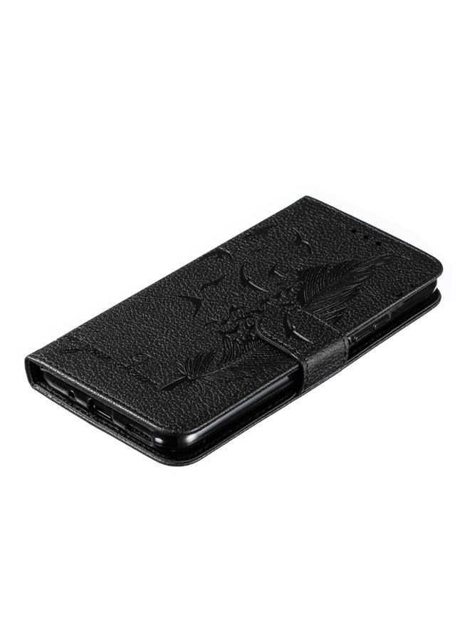 Feather Pattern Litchi Texture Horizontal Flip Leather Case with Wallet & Holder & Card Slots For Huawei Honor 20 Pro