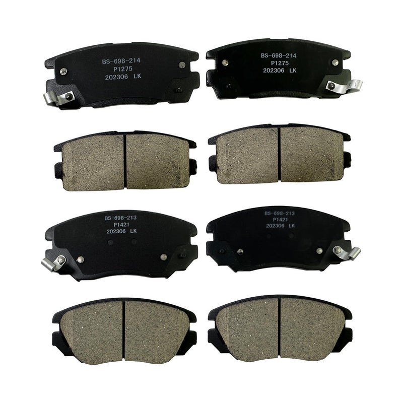 IBESTWOLF Front and Rear Ceramic Brake Pads for 20102017 Chevy Equinox GMC Terrain Disc Brake Pad Kit Replacement P1421 P1275
