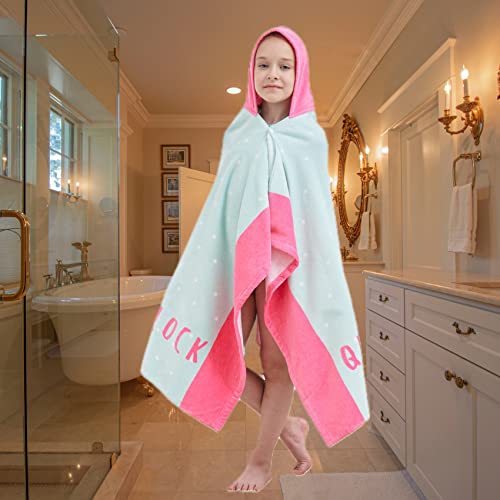 Bavilk Kids Bath Towels, Kids Towel Girls Boys Hooded Beach,Bathroom,Pool Swim Towels 30 × 50 INCH Large Size Ultra Absorbent Cute Cartoon Animal Full Vitality 100% Cotton Wearable Wrap for Child - Image 2