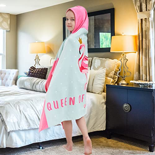 Bavilk Kids Bath Towels, Kids Towel Girls Boys Hooded Beach,Bathroom,Pool Swim Towels 30 × 50 INCH Large Size Ultra Absorbent Cute Cartoon Animal Full Vitality 100% Cotton Wearable Wrap for Child - Image 3