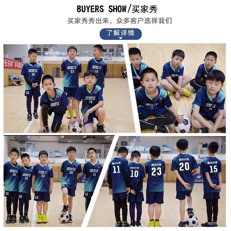 Children'S Football Uniform Suit Boys And Girls Long-Sleeved Training Clothing Team Uniform Football Sports Jersey - Image 3