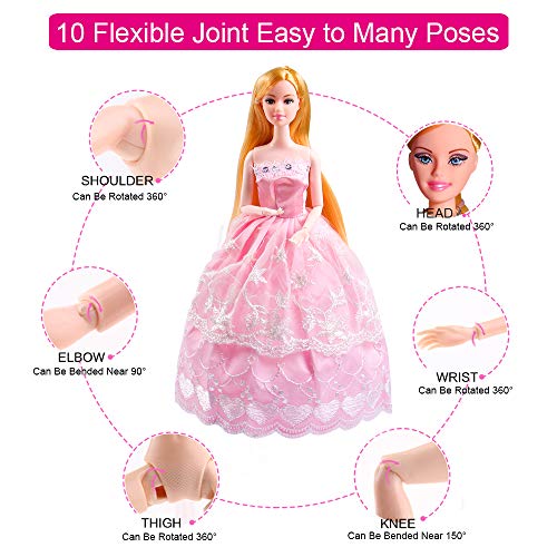 UCanaan Girl Doll and Closet Set with Doll Clothes and Accessories Items Including Fashion Dolls, Dressand Many Other Accessories (Refer Picture Shows)，Best Gitfs for Girls Christmas Birthday - Image 5