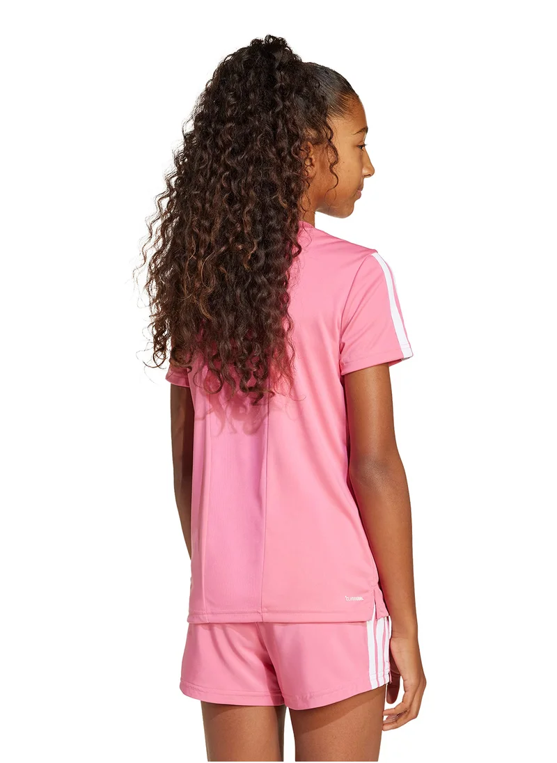 Adidas Youth Training Essential 3 Stripe T-Shirt