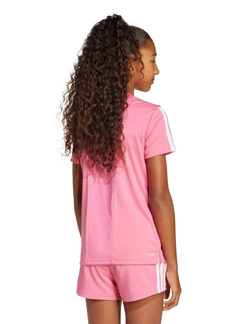 Adidas Youth Training Essential 3 Stripe T-Shirt  - Image 2