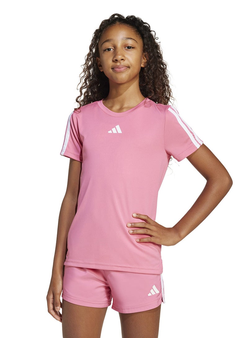 Adidas Youth Training Essential 3 Stripe T-Shirt  - Image 1