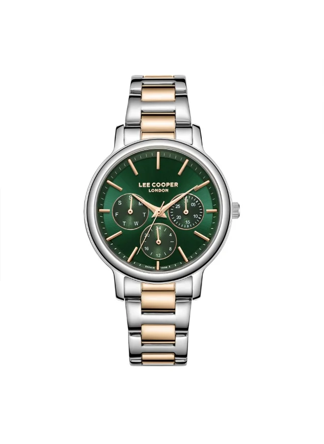 لي كوبر Lee Cooper LC07946.590 Women Multi Function Display Watch & Metal Strap Two Tone
