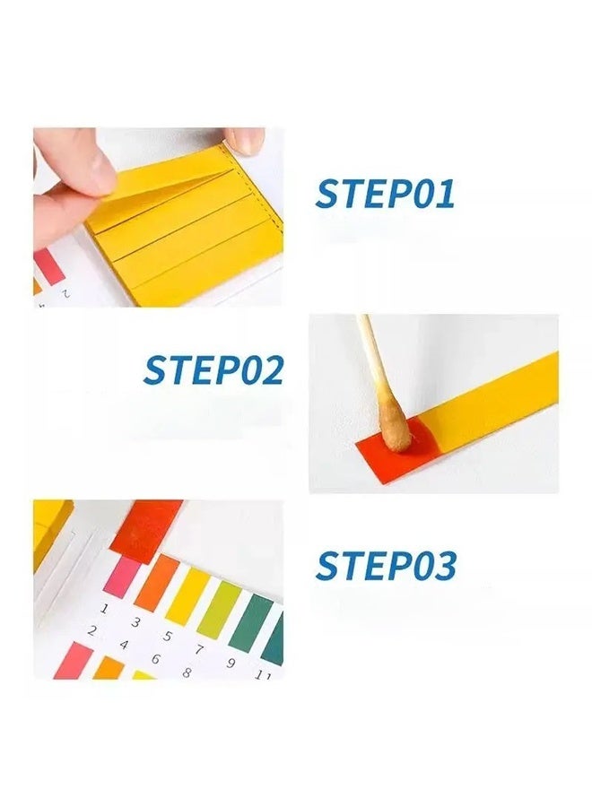 80 Strips Full Range PH Alkaline-Acid Test Paper Yellow One Size - Image 4