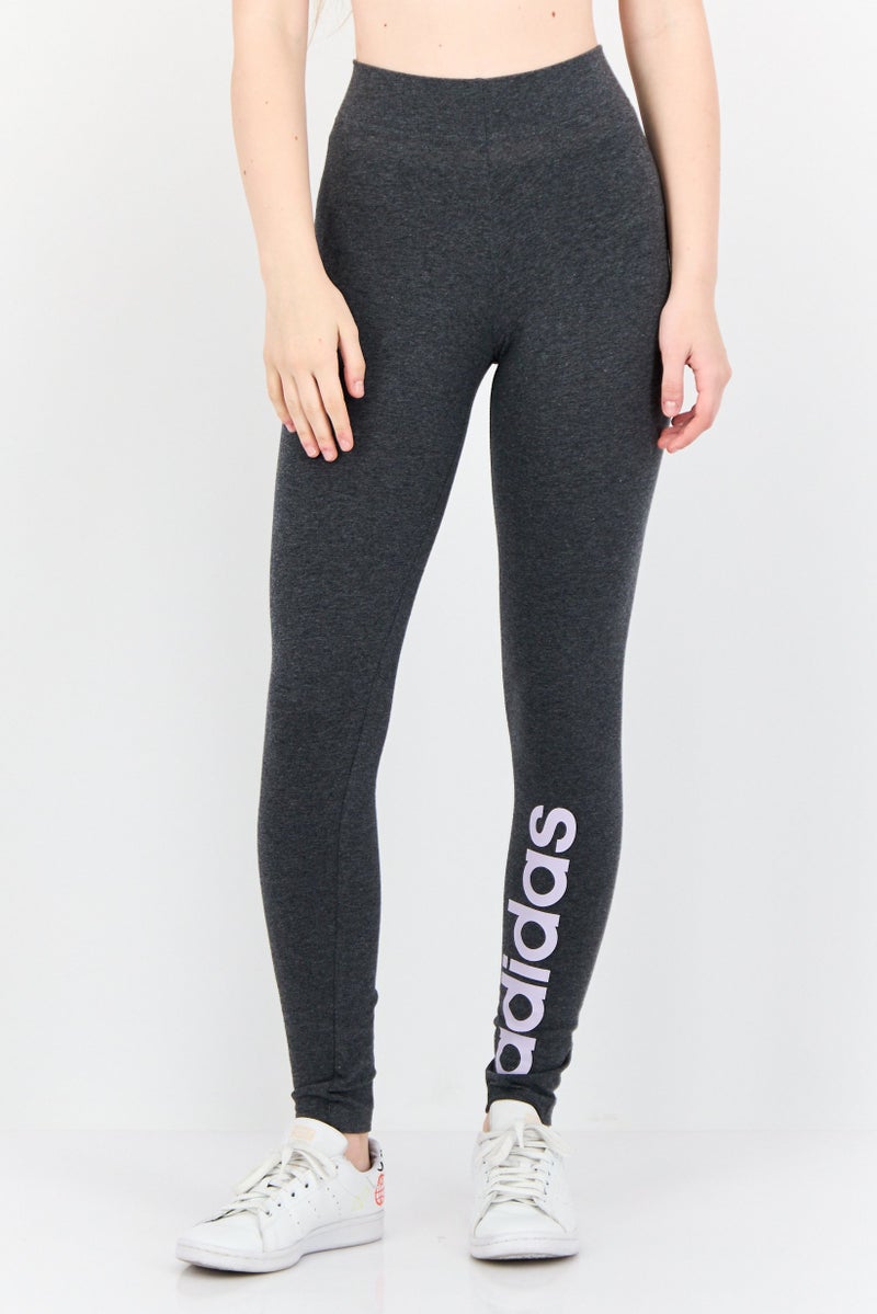 Adidas Women Sportswear Fit Linear Training Leggings, Charcoal - Image 1