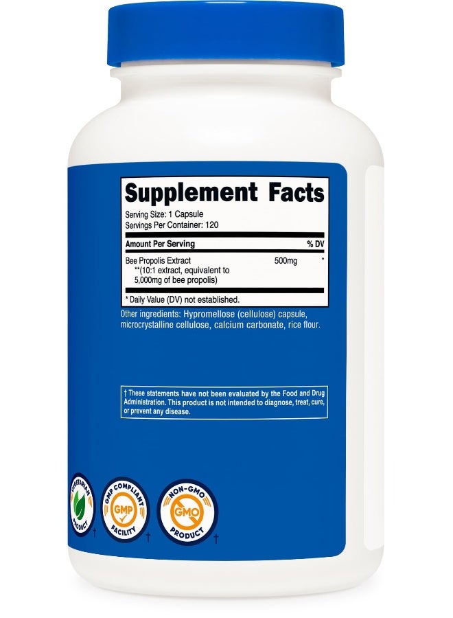مستخلص بروبوليس النحل من نوتريكوست، 120 كبسولة تكفي لـ 120 حصة في العبوة - خالٍ من الغلوتين والمكونات المعدلة وراثيًا، مكمل غذائي نباتي - Image 5