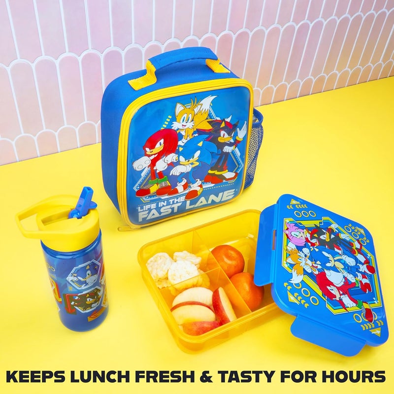 Get Trend Sonic the Hedgehog Lunch Bag, Lunch Box, Water Bottle for Kids 3 Piece Set Bento Box, Insulated Snack Container, Shadow Gifts for Kids (Multi Sonic) - Image 5