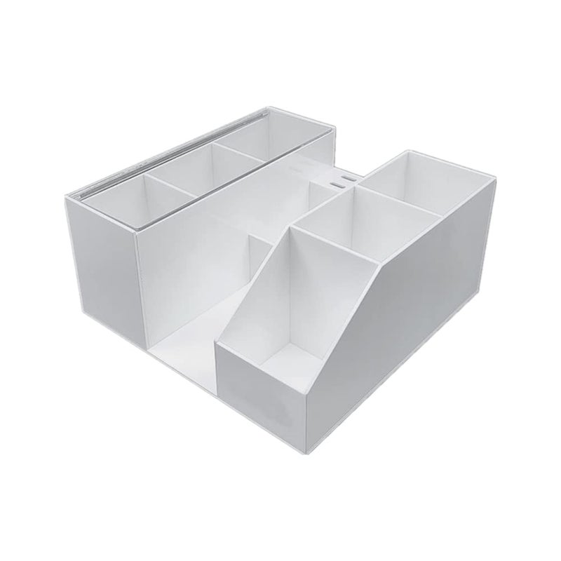 Sisiter Eyelash Beauty Organizer  Acrylic Eyelash Grafting Tool Storage Beauty Tool W/Tweezers Holder Display Boxes for Home Eyelash Salon (White)  - Image 4