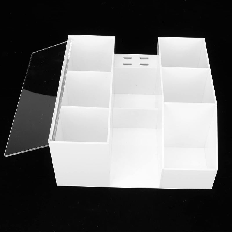 Sisiter Eyelash Beauty Organizer  Acrylic Eyelash Grafting Tool Storage Beauty Tool W/Tweezers Holder Display Boxes for Home Eyelash Salon (White)  - Image 5