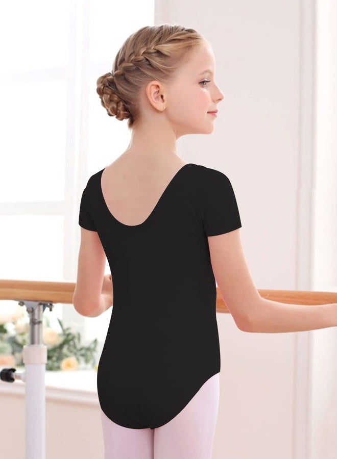 DANSHOW Girls' Team Basic Long Sleeve Leotard for Toddler Gymnastics Dance Ballet, X-short Black, M (Age:4-6Y) - Image 5