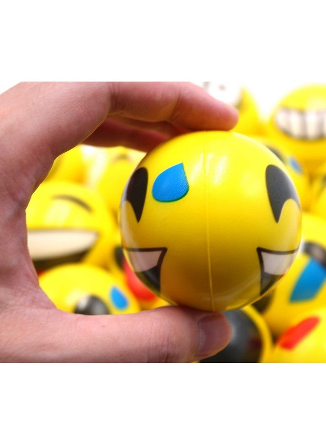 FIVOENDAR Set of 12 - Fun Face Stress Balls Cute Hand Wrist Stress Reliefs Squeeze Balls for Kids and Adults at School or Office Party Favors (Yellow Color Random Faces) (Latest) - Image 5