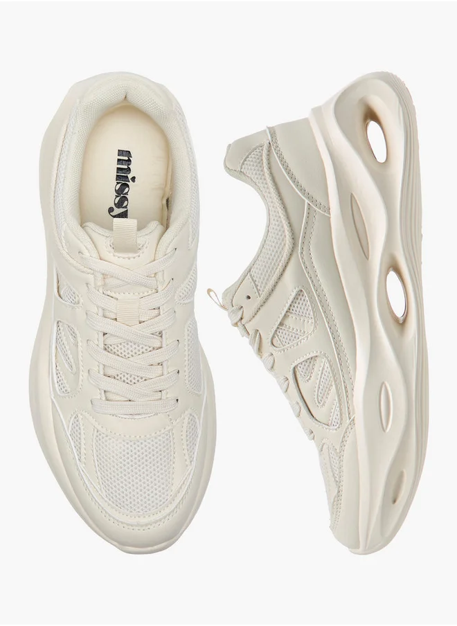 ميسي Panelled Sneakers with Lace-Up Closure
