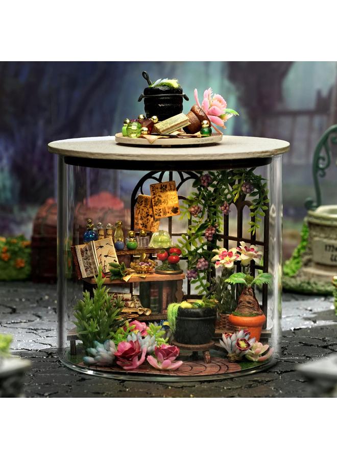 Bluejw DIY Cabin Dream Bottle Handmade Assembled 3D Architectural Model Table Ornaments Exquisite Girls Gift - Image 5