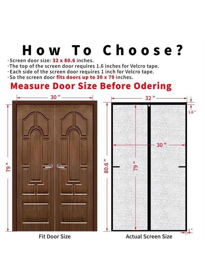 CHIYUNS Magnetic Thermal Insulated Door Curtain 30 x 79 inch, Transparent Door Cover, Keep Warm in Winter Cool in Summer, Self Sealing, Pet and Kid Friendly - Image 2