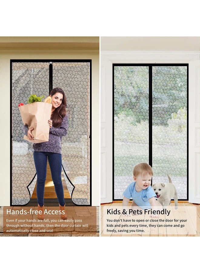 CHIYUNS Magnetic Thermal Insulated Door Curtain 30 x 79 inch, Transparent Door Cover, Keep Warm in Winter Cool in Summer, Self Sealing, Pet and Kid Friendly - Image 5