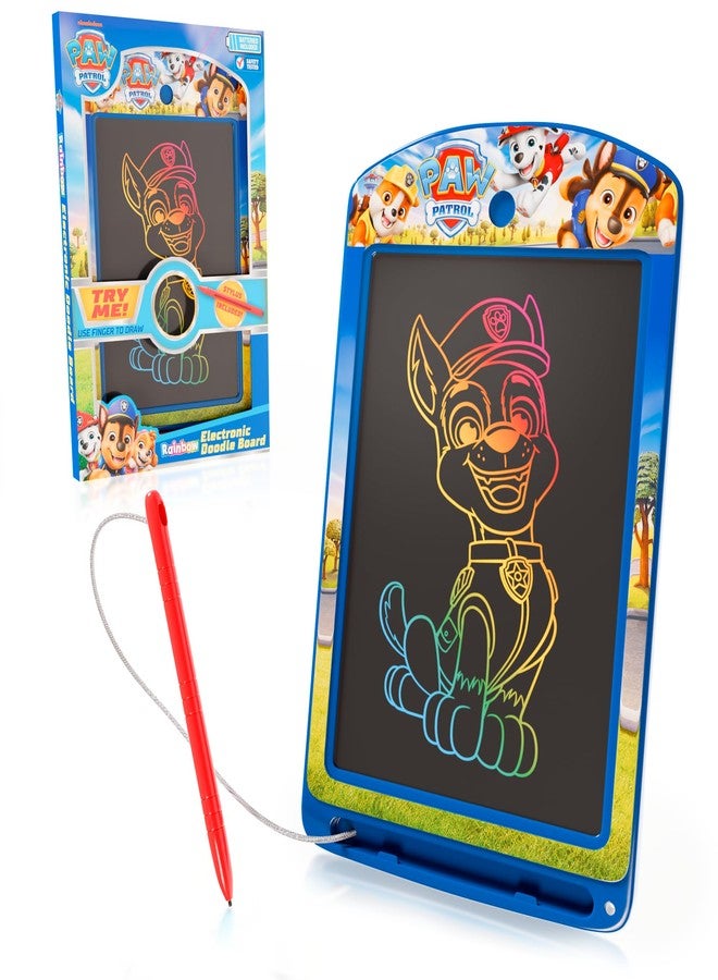 Lollipop - Paw Patrol Rainbow Electronic Doodle Board +3 - Colorful LCD Writing Tablet with Stylus & Push Button, Travel Drawing Pad for Kids - Magnetic Drawing Board - Image 1
