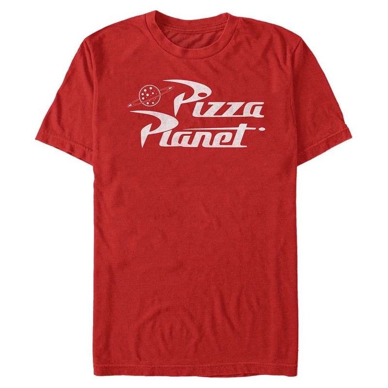 Disney Young Men's PIZZA PLANET T-Shirt, Red, large