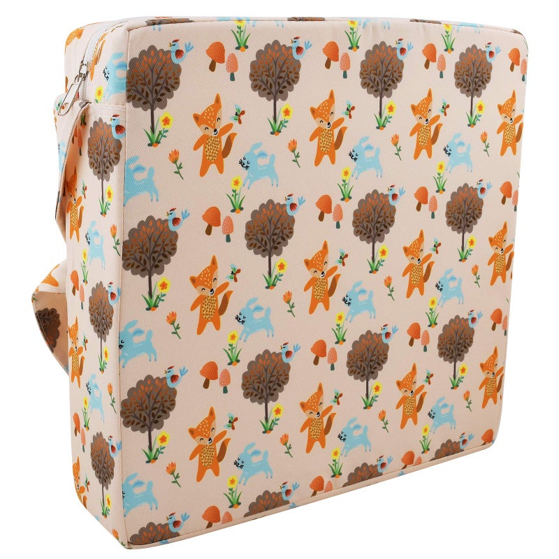 Sunmall Dining Chair Heightening Cushion Portable Dismountable Adjustable Highchair Booster for Baby Toddler Kids Infant Washable Thick Chair Seat Pad Mat (Orange) - Image 1