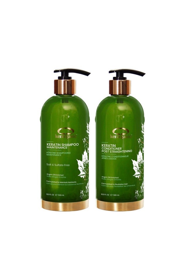 kerarganic Keratin Shampoo Maintenance +Conditioner Post-Straightening Premium Set 500Ml/16.9Floz - Image 1