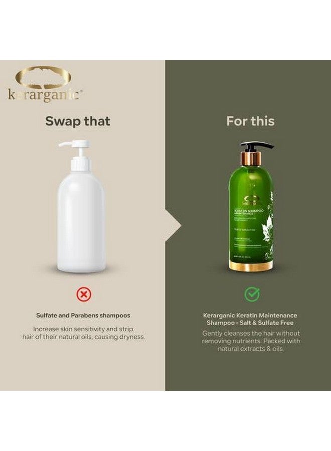 kerarganic Keratin Shampoo Maintenance +Conditioner Post-Straightening Premium Set 500Ml/16.9Floz - Image 5