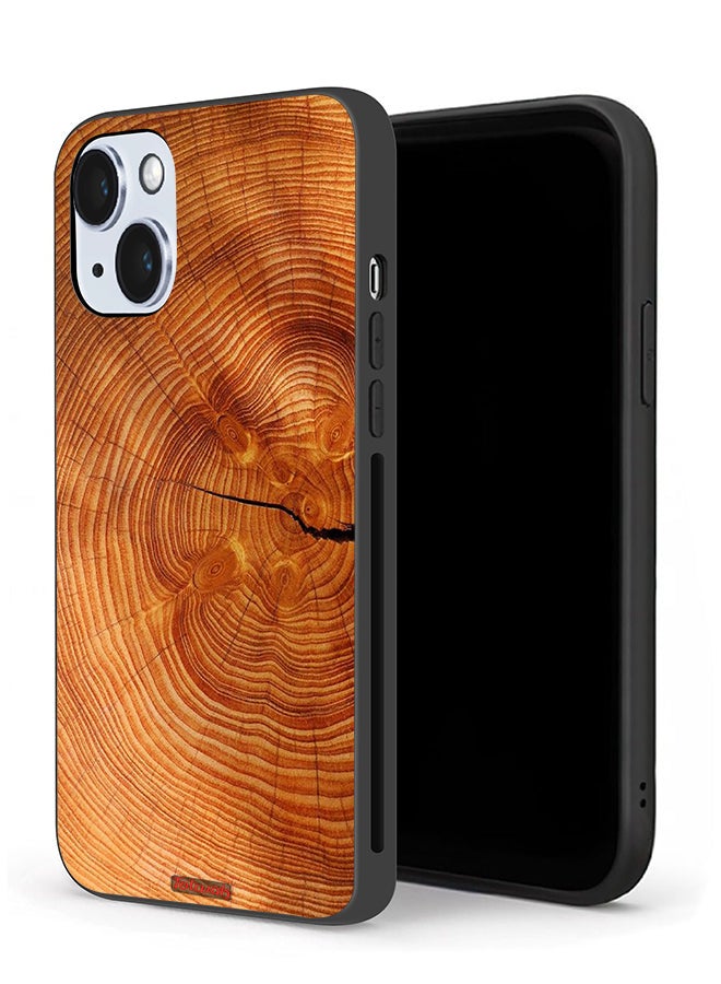 Tolwak Apple iPhone 14 Plus Protective Case Crack Wood - Image 1