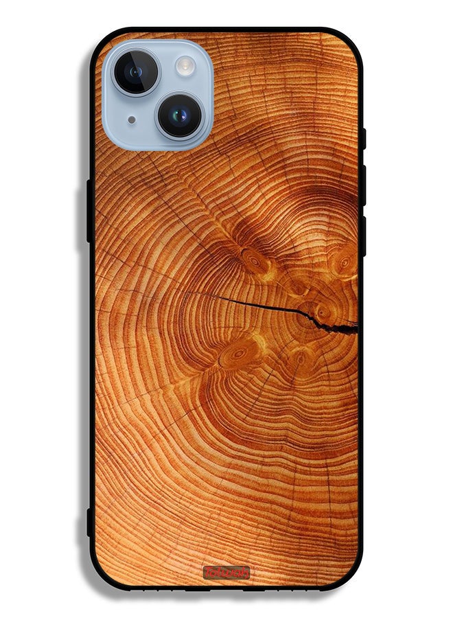 Tolwak Apple iPhone 14 Plus Protective Case Crack Wood - Image 2