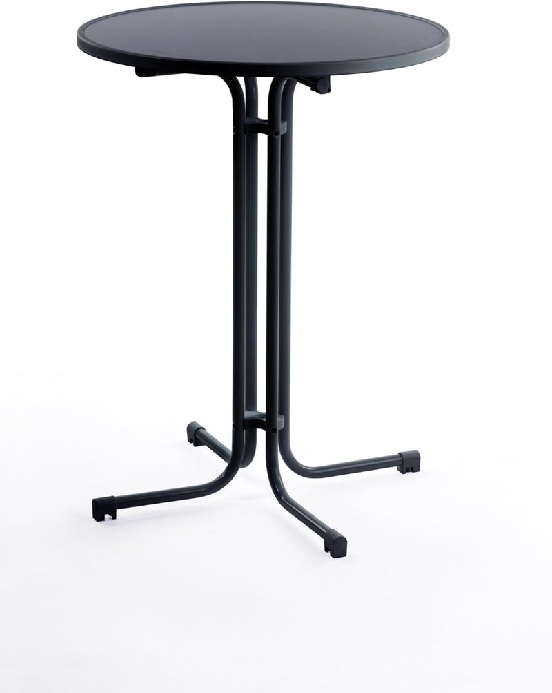 Displays2go Displays2go 315 Inch Round Highboy Table with MDF Top 4225 Inch Pub Table with Folding Design Black  - Image 4