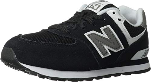 New Balance Kid's 574 V1 Classic Lace-Up Sneaker, Black/White/Grey, 4.5 M Big Kid (8-12 Years) - Image 5