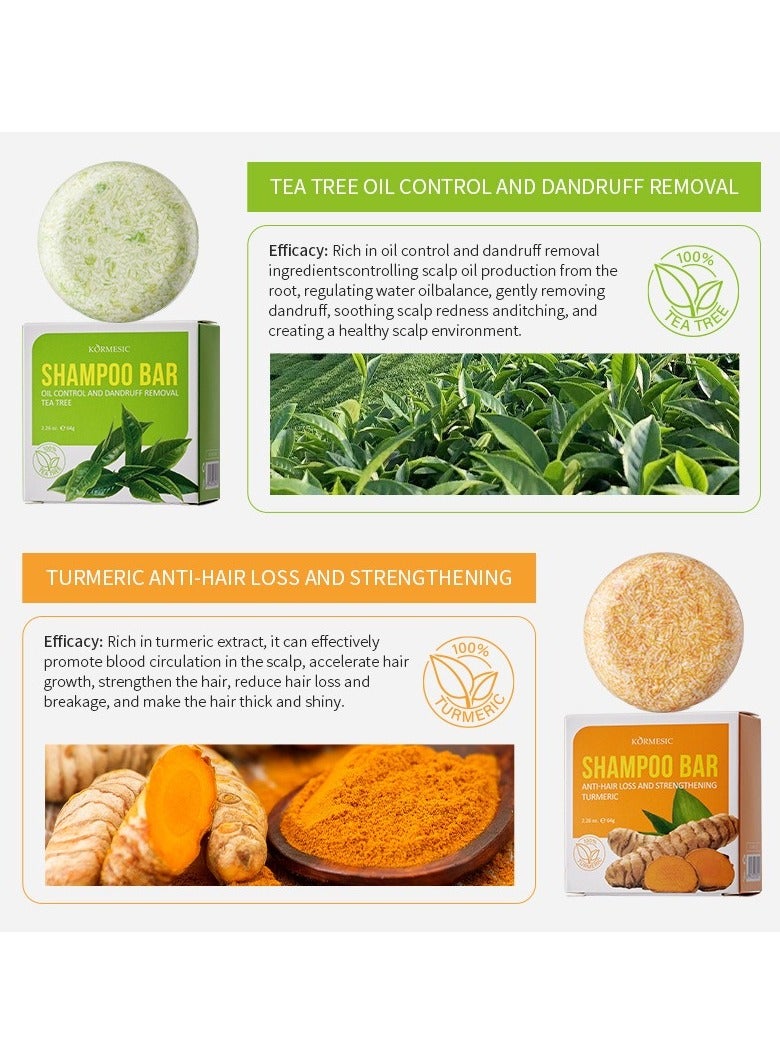 Kormesic Turmeric Shampoo Bar 64g - Soothing & Cleansing - Image 2