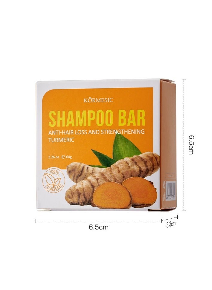 Kormesic Turmeric Shampoo Bar 64g - Soothing & Cleansing - Image 1
