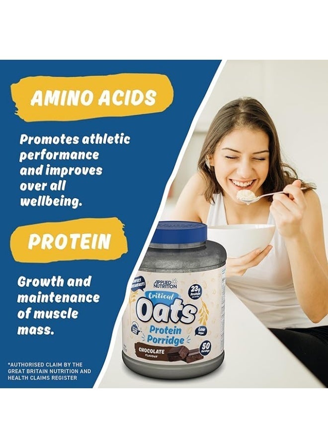 أبلايد نيوتريشن عصيدة الشوفان والبروتين "كريتيكال أوتس" (Critical Oats) بنكهة الشوكولاتة - 3 كجم | 30 حصة | 23 جم بروتين لكل حصة | شوفان كامل الحبوب | بروتين مصل اللبن | غنية بالألياف | بدون سكر مضاف | وجبة إفطار وبديل للوجبات - Image 3