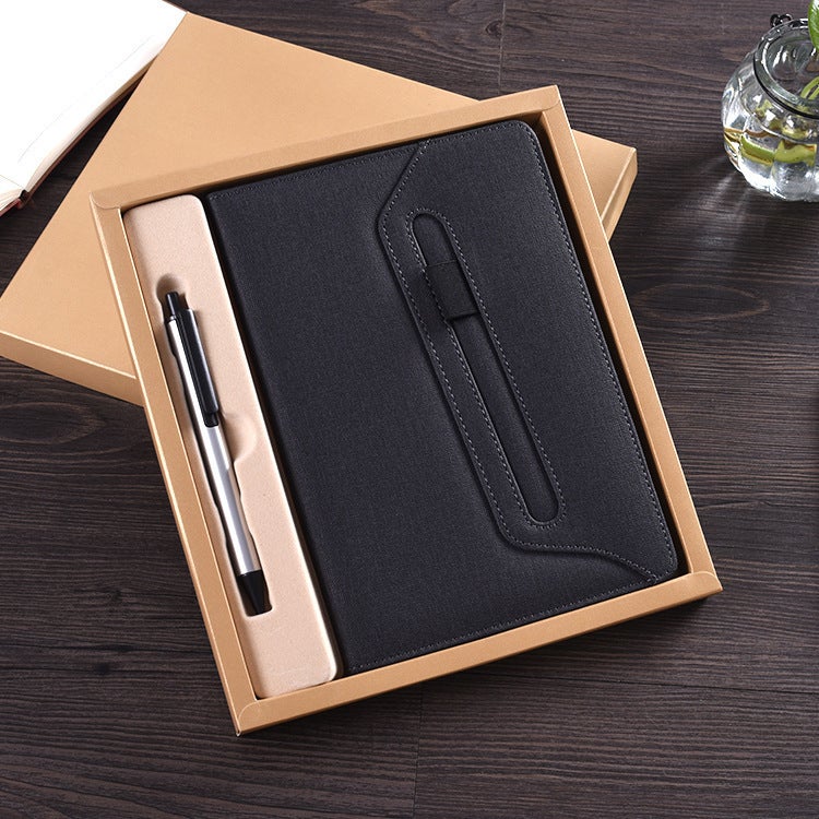 A5 Notebook Cloth Imitation Leather Business Notebook Notebook Creative Retro Diary Printed Logo Gift Box Set - Image 1