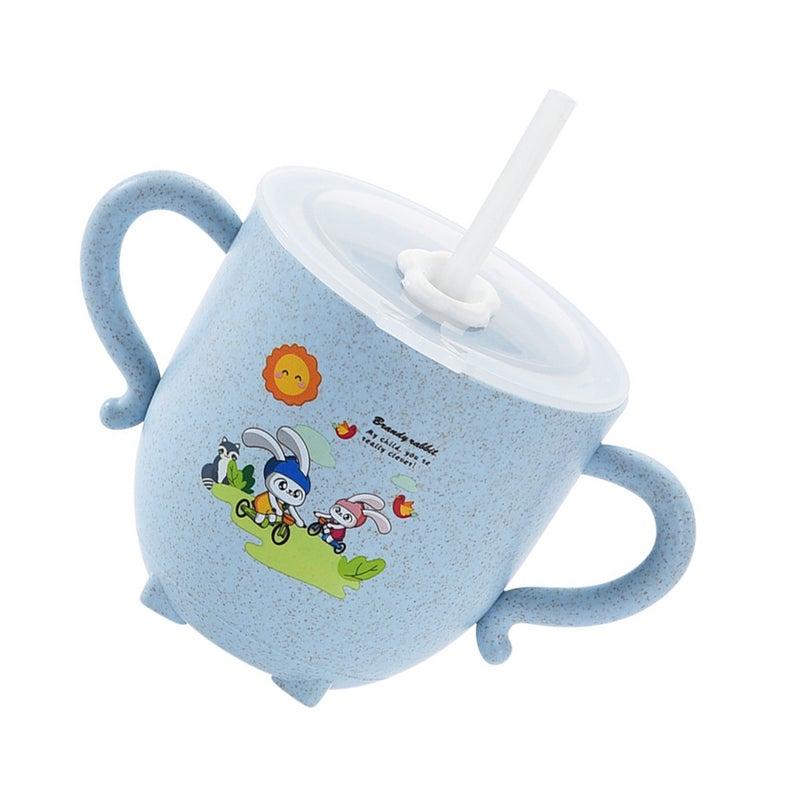 2pcs Scale Water Storage Cup Adorable Container Learing Cup Double Handle Water Cup with ( ) - Image 1