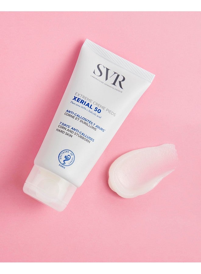 SVR Xerial 50 Extreme Foot Cream With Salicylic Acid & 50% Pure Urea For Severely Dry, Cracked, Rough, Stubborn Hard Skin Prone To Corns And Calluses. Relief For Extremely Dry Feet 1.7 Fl.Oz. - Image 4