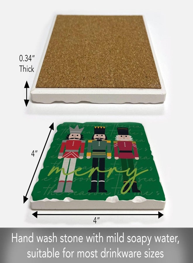 Counterart Thirstystone Merry Nutcrackers Single Tumbled Tile Coaster Manufactured in The USA Decorative, Stylish, Craft Your Own Collection - Image 4