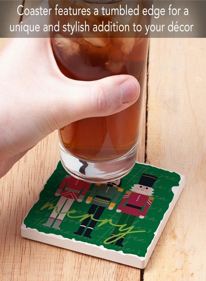 Counterart Thirstystone Merry Nutcrackers Single Tumbled Tile Coaster Manufactured in The USA Decorative, Stylish, Craft Your Own Collection - Image 2