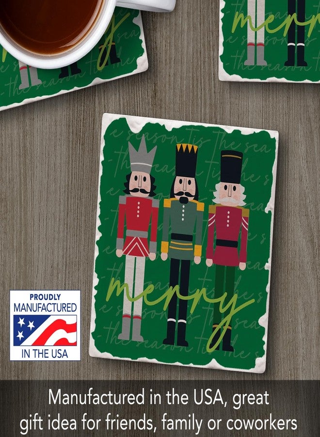 Counterart Thirstystone Merry Nutcrackers Single Tumbled Tile Coaster Manufactured in The USA Decorative, Stylish, Craft Your Own Collection - Image 3