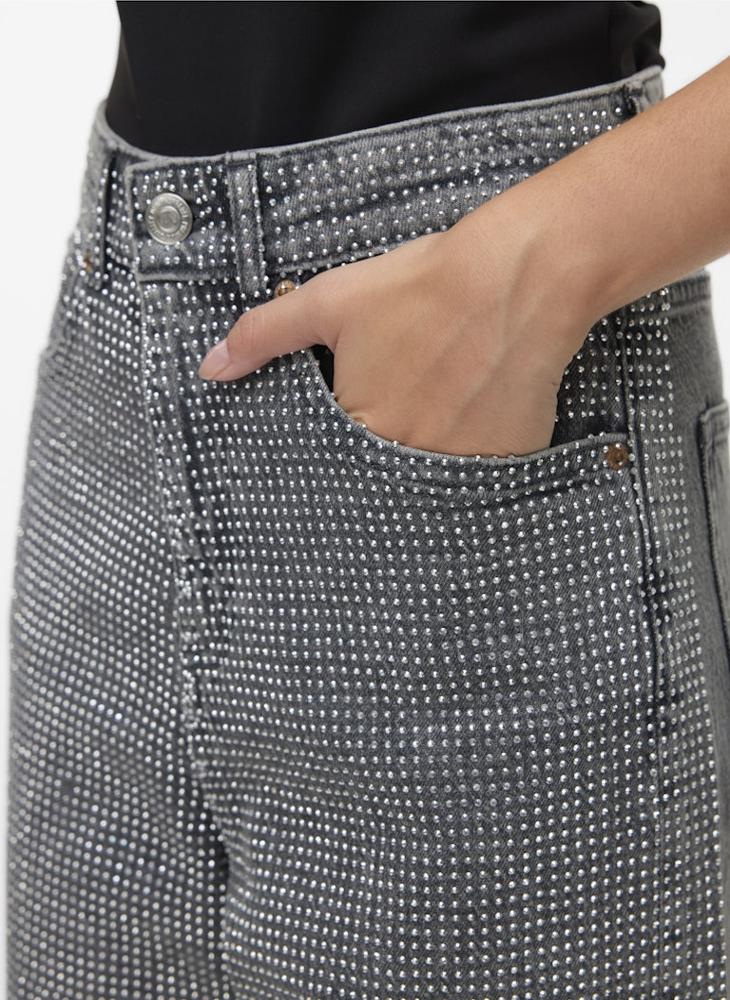 فيرو مودا جينز فيمبيلي بخصر عالٍ واسع - Image 4