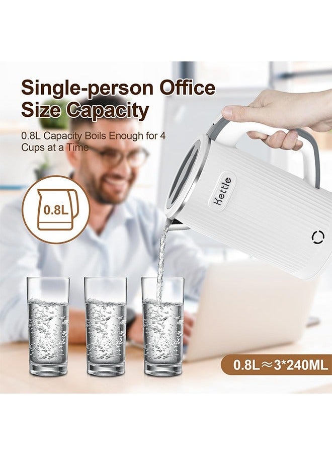 Captaintech 800ML Portable Electric Kettle with UK Plug, Stainless Steel Quick Boiling, Travel Electric Bottle, Auto Shut-Off and Dry Burning Protection  - Image 4