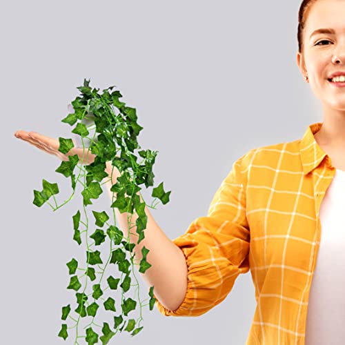 fancymart Pack of 2 Artificial Falling Vine Plants with Small Size Pot: Natural Touch & Feel, Ideal for Home and Office Decor (60 x 25 x 20 cm, Green) - Image 5