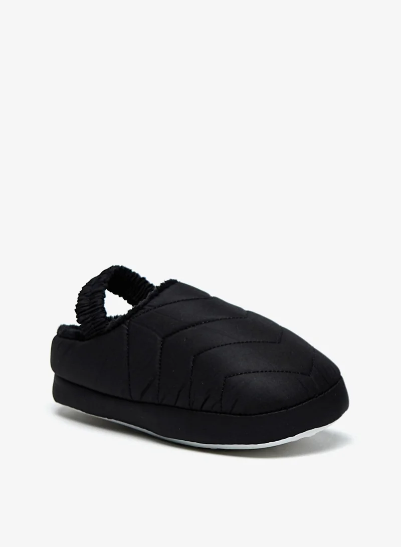 LBL by Shoexpress Boys Quilted Bedroom Slippers With Elasticated Back Strap By Shoexpress