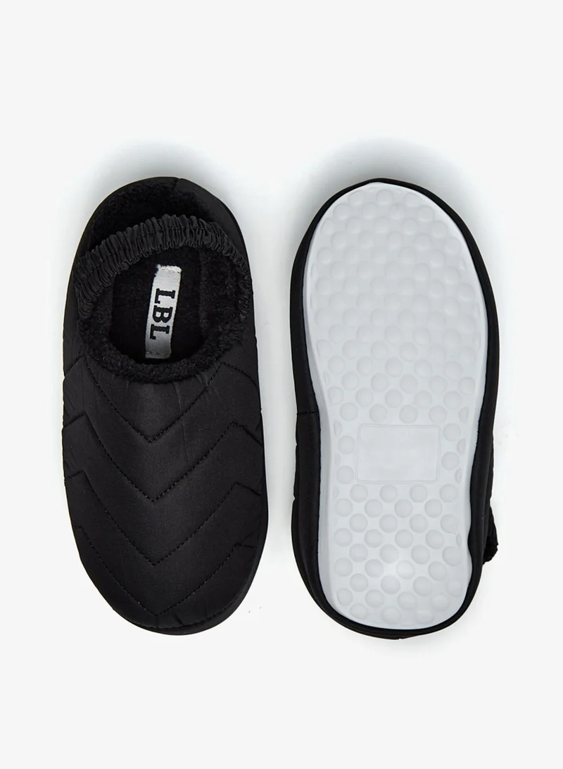 LBL by Shoexpress Boys Quilted Bedroom Slippers With Elasticated Back Strap By Shoexpress