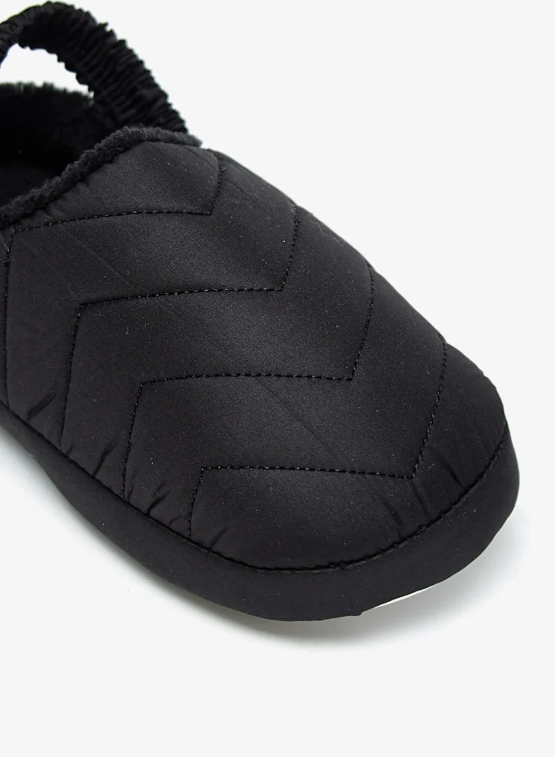 LBL by Shoexpress Boys Quilted Bedroom Slippers With Elasticated Back Strap By Shoexpress