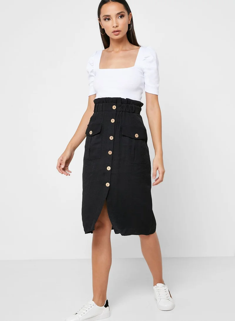 Ginger Button Down Midi Skirt