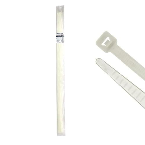 Kable Kontrol Heavy Duty Cable Zip Ties 50 Pcs 60 Inch, Natural White, 175 Lbs Tensile Strength, Self-locking Nylon Clear Plastic Wire Ties wraps for Indoor or Outdoor Use - Image 1