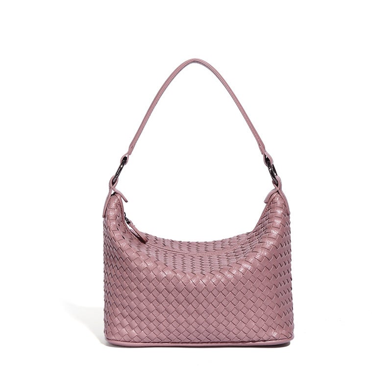 2024 Handmade Woven Womens Shoulder Bag B707# lotus root purple