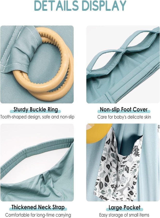 KEYOZA حاملة أطفال KEYOZA للأطفال حديثي الولادة وحتى عمر 36 شهرًا | حمالة كتف حلقية قابلة للتعديل مع حشوة كتف | حاملة أطفال قطنية ناعمة للرضاعة الطبيعية والسفر - سعة تحميل 15 كجم - Image 4